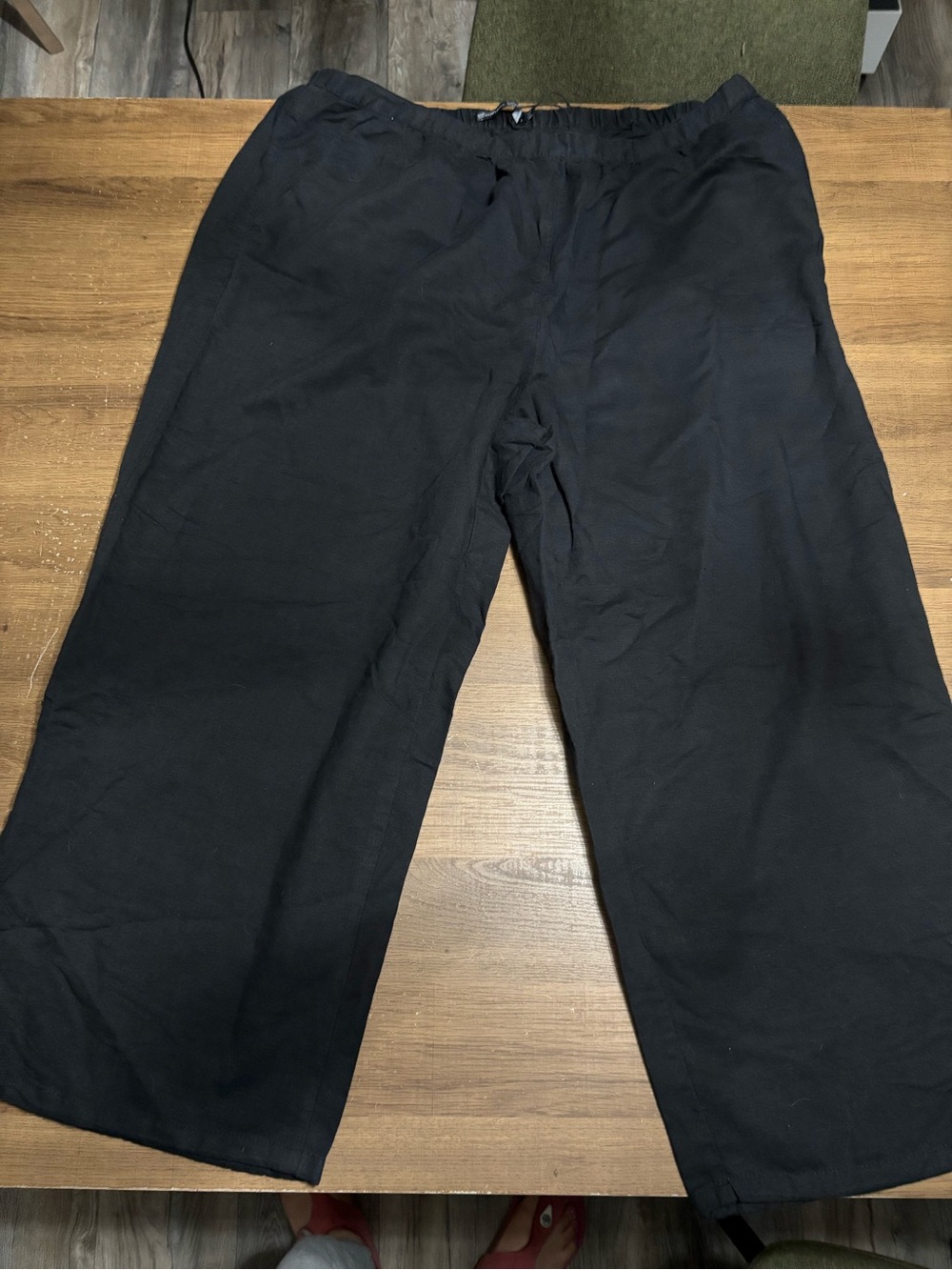 Women’s Linen Blend Casual Elastic-Waist Pants